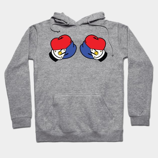 Mickey Filipino Flag Boxing Gloves by AiReal Apparel Hoodie by airealapparel